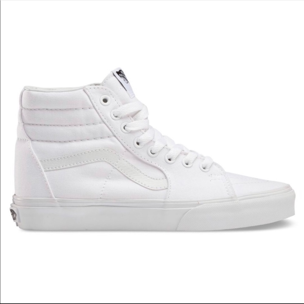WHITE CANVAS SK8-HI VANS